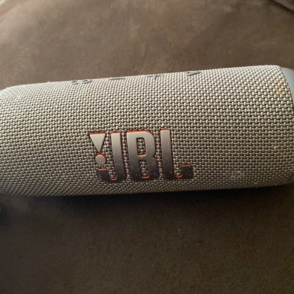 Jbl flip 6 Speaker the color is grey